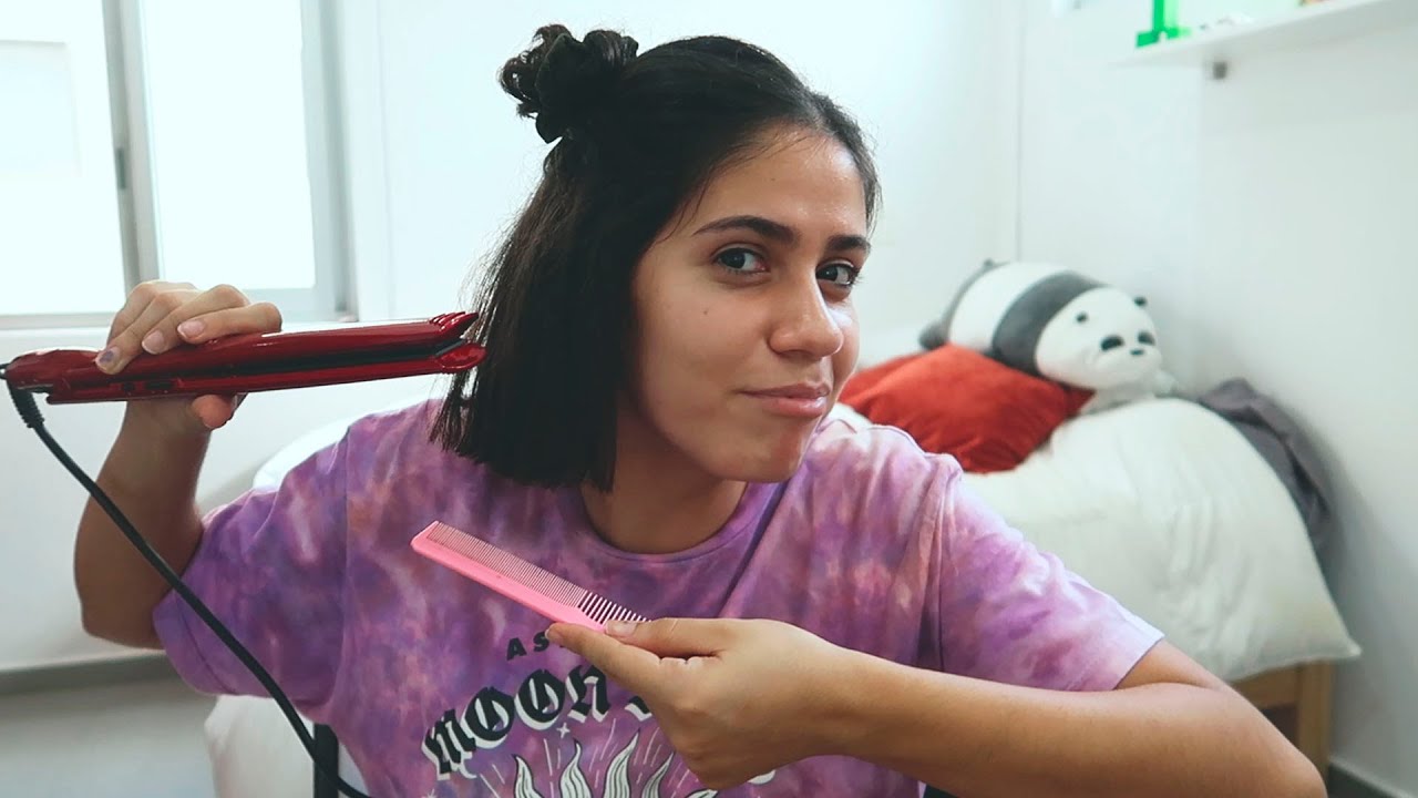 Me PLANCHO el cabello para una Cita con Don nadie