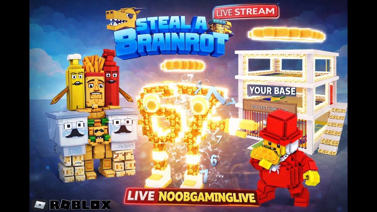 STEAL A BRAINROT PVP OR DUEL LIVE STREAM NOOBGAMINGLIVE  #noobgamingx #live # stream  (Portrait)