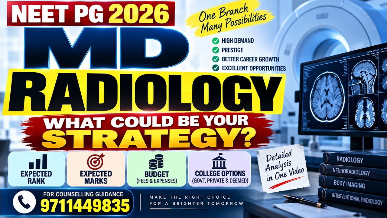 NEET PG 2026 MD Radiology Strategy | Rank, Marks & Budget Explained