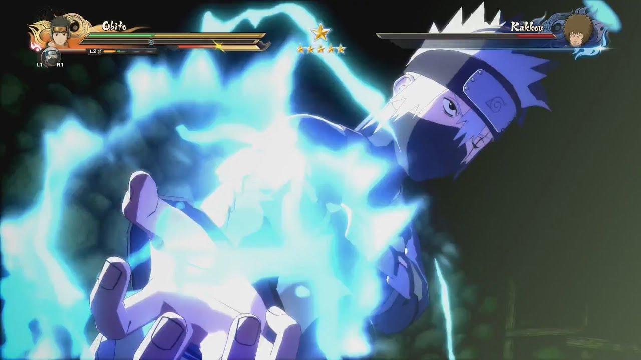 Naruto Shippuden Ultimate Ninja Storm 4 - Kakashi & Obito vs Rock Ninja Full Fight (English Dub)