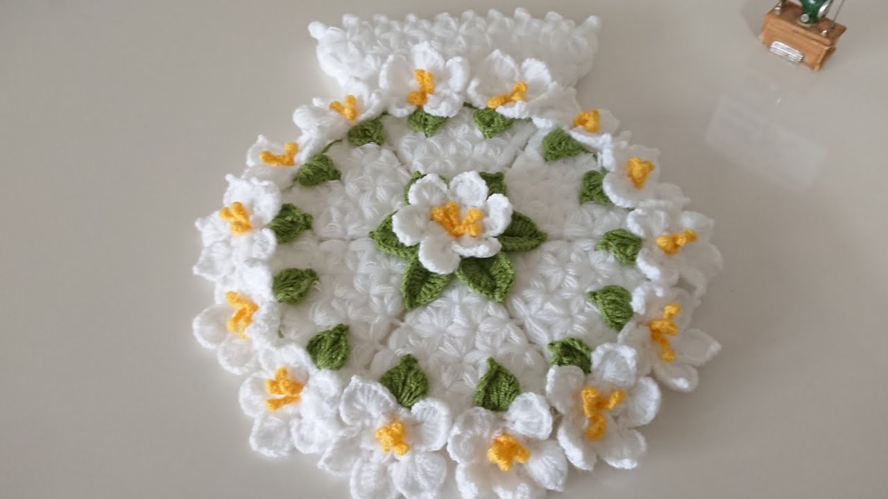 NERGİS ÇİÇEĞİ KESE LİF MODELİ (Tas. lif_defterim) - how to crochet - easy knitting