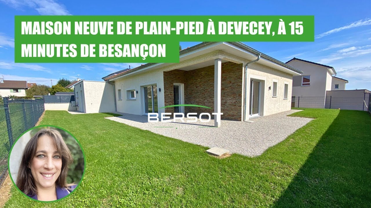 Maison neuve de plain-pied à Devecey, à 15 minutes de Besançon !