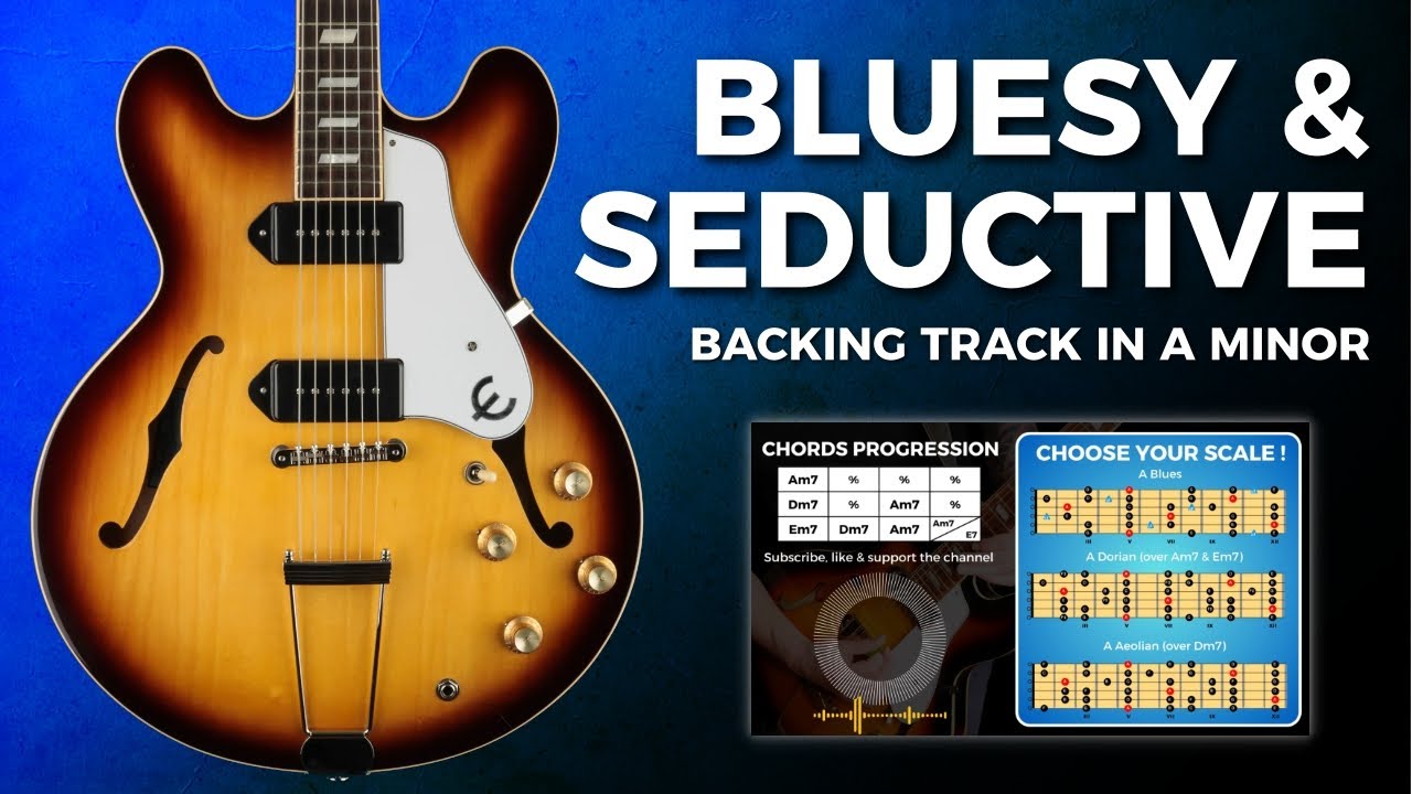 Bluesy & Seductive Backing Track in Am