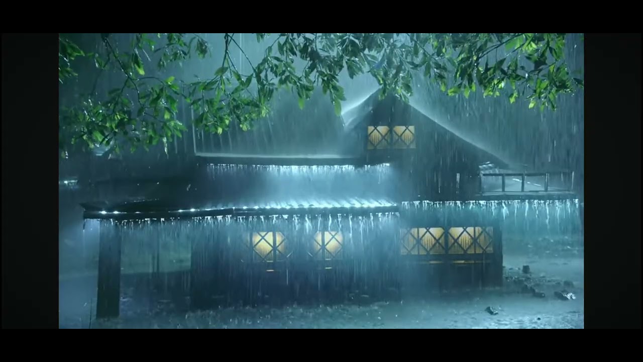 El sonido de la lluvia en una casa de chapa ,sonido en HD ☔️🌧⛈️