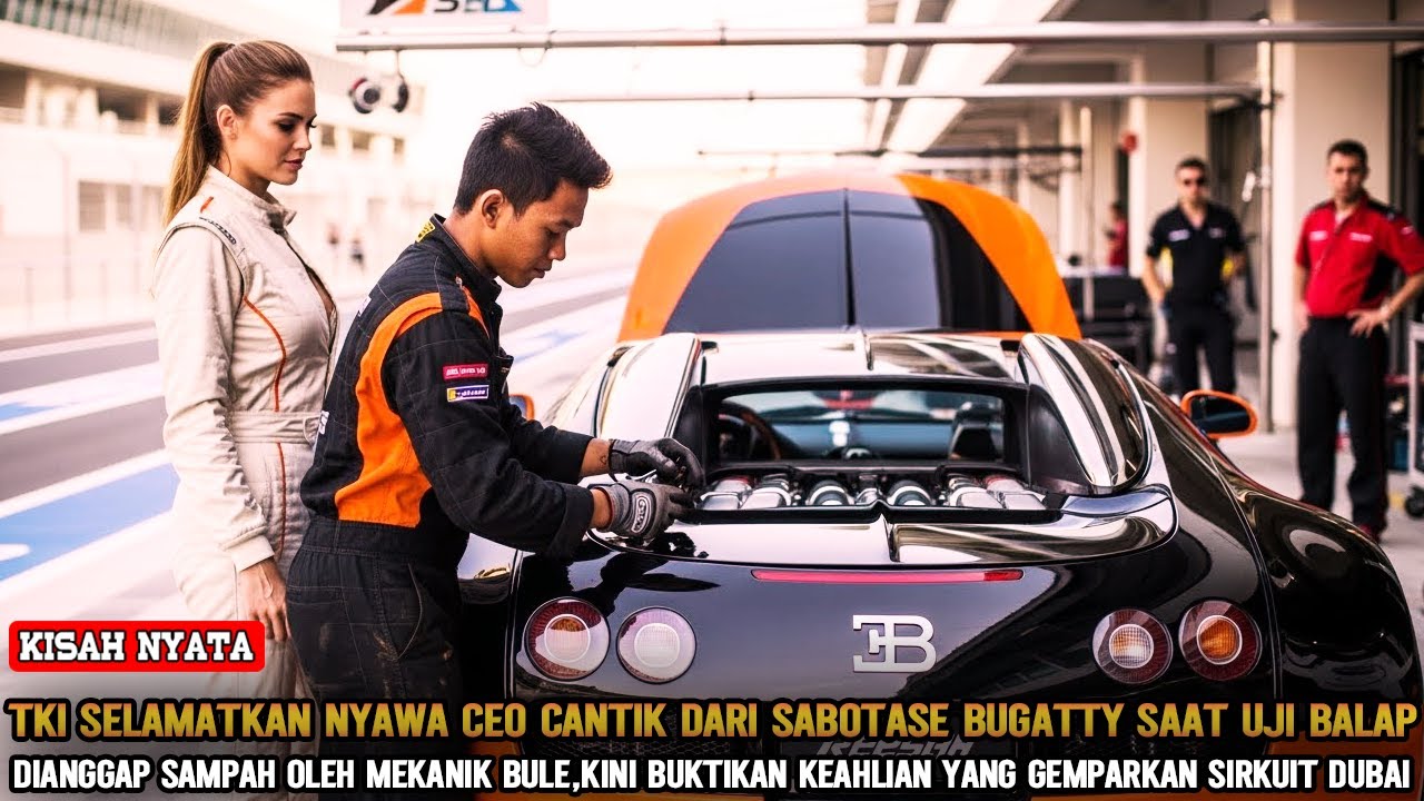 HANYA DALAM 60 DETIK❗TKI BERHASIL SELAMATKAN NYAWA CEO CANTIK DARI SABOTASE BUGATTY SAAT UJI BALAP