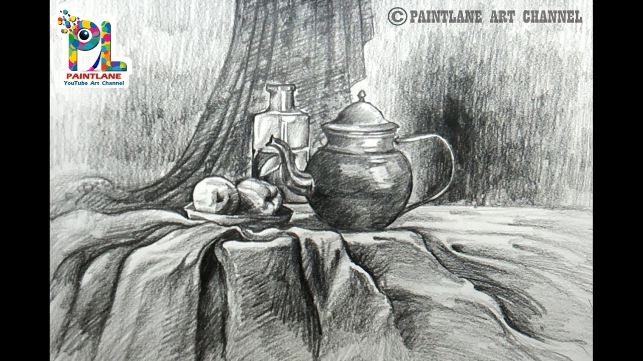 How to draw Still Life Art with Simple Pencil Shading | Step by Step Pencil Drawing