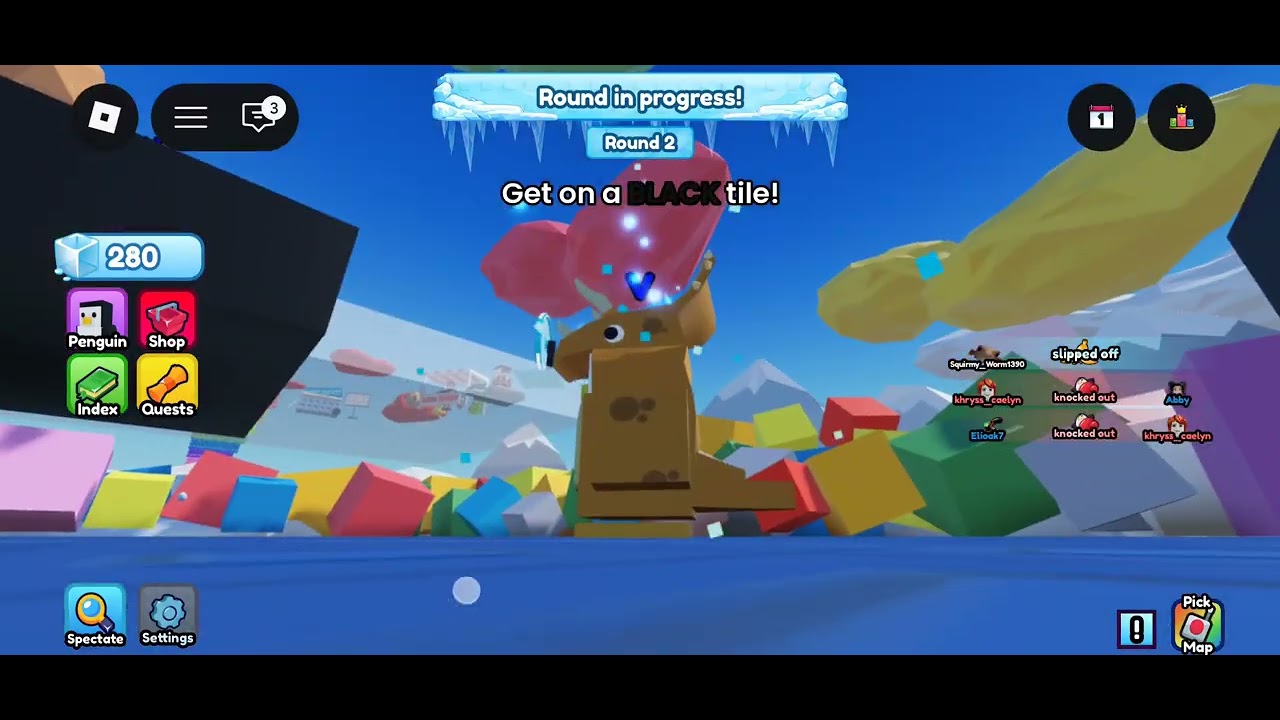 Playing roblox