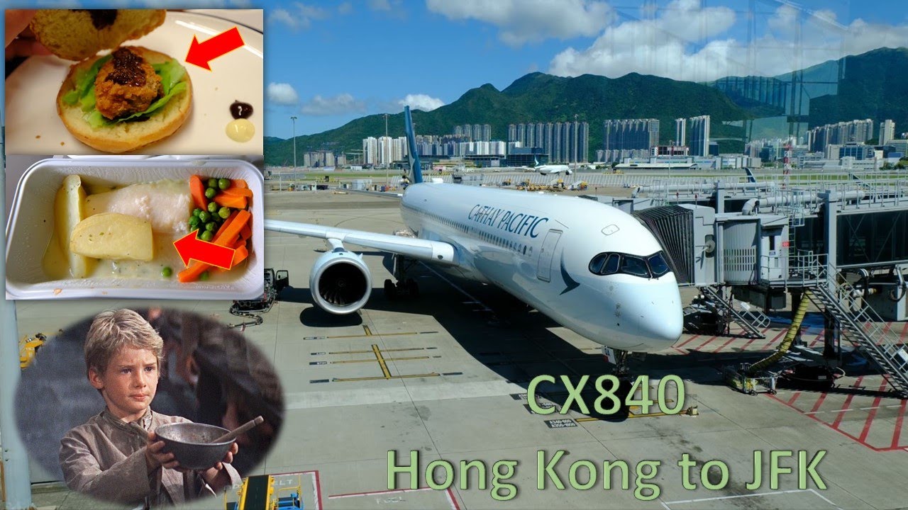 Cathay Pacific A350 Economy Class HKG to JFK + The Wing Lounge