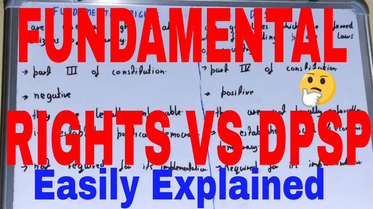 Fundamental Rights vs DPSP|Difference between fundamental rights and dpsp|Fundamental rights & dpsp