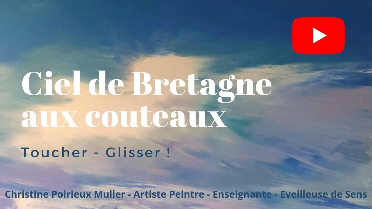 Ciel de Bretagne aux couteaux - peinture à l'huile - Technique du toucher - glisser