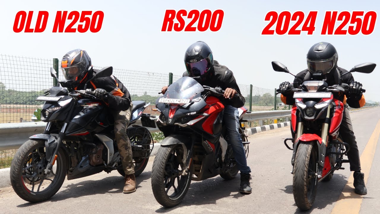 2024 Pulsar N250 New Model vs N250 Old Model vs RS200 Drag Race