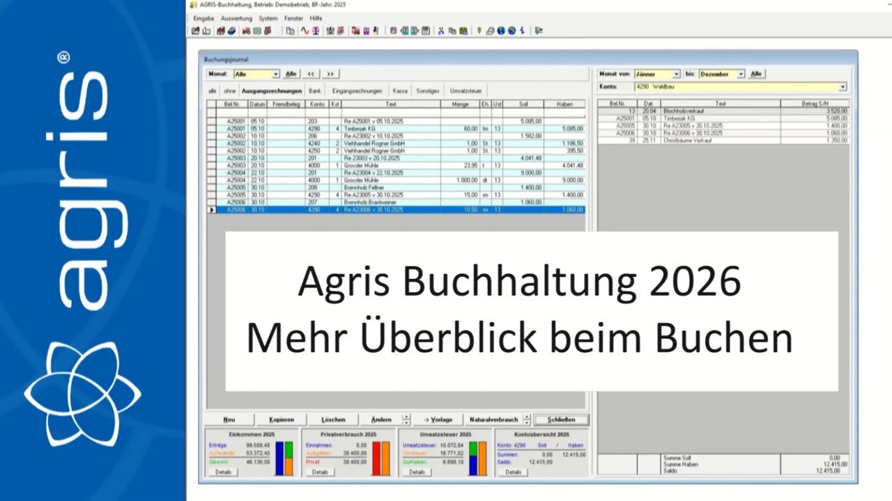 Agris Buchhaltung Neuerungen 2026