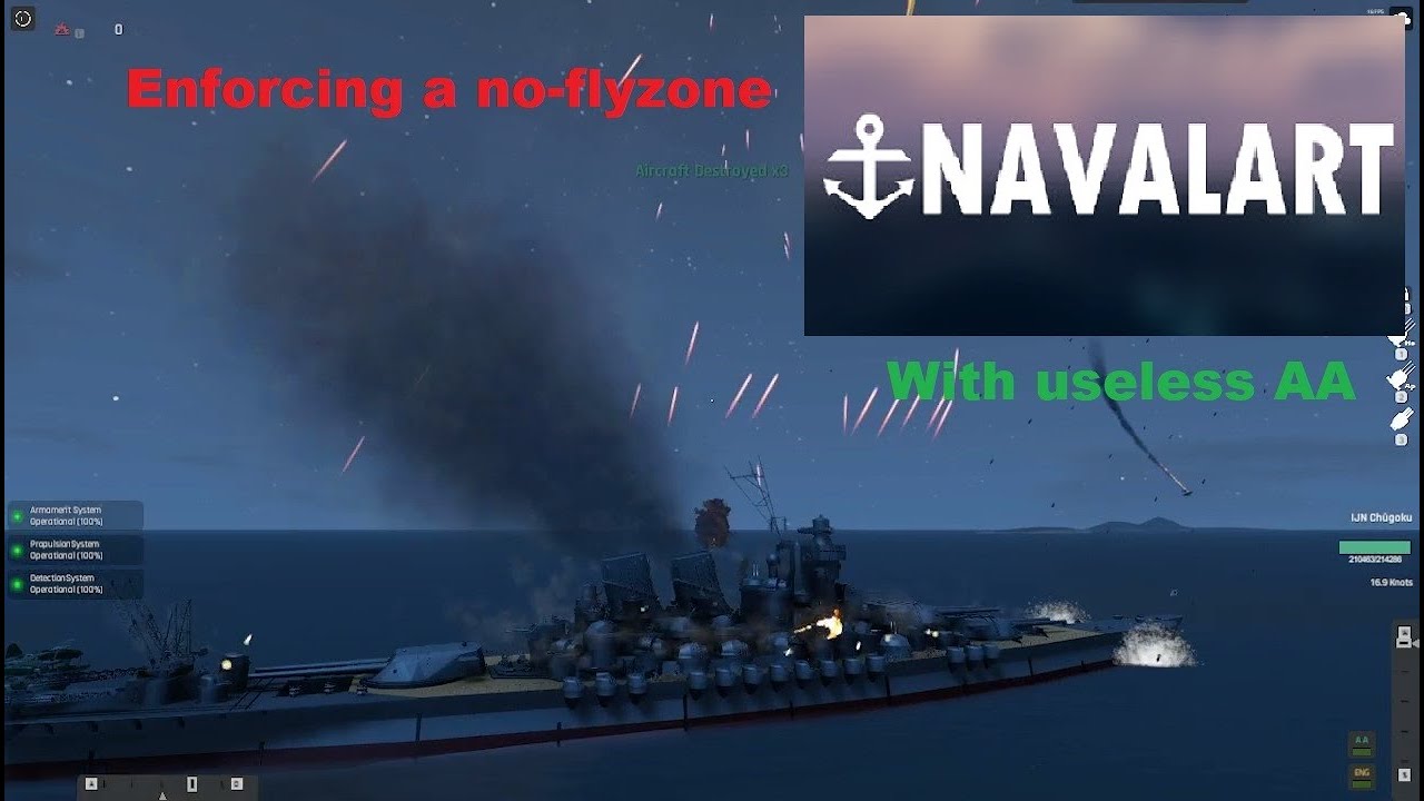 Naval Art IJN Chūgoku Super Battleship, Survival Test, Enforcing a No-Fly Zone