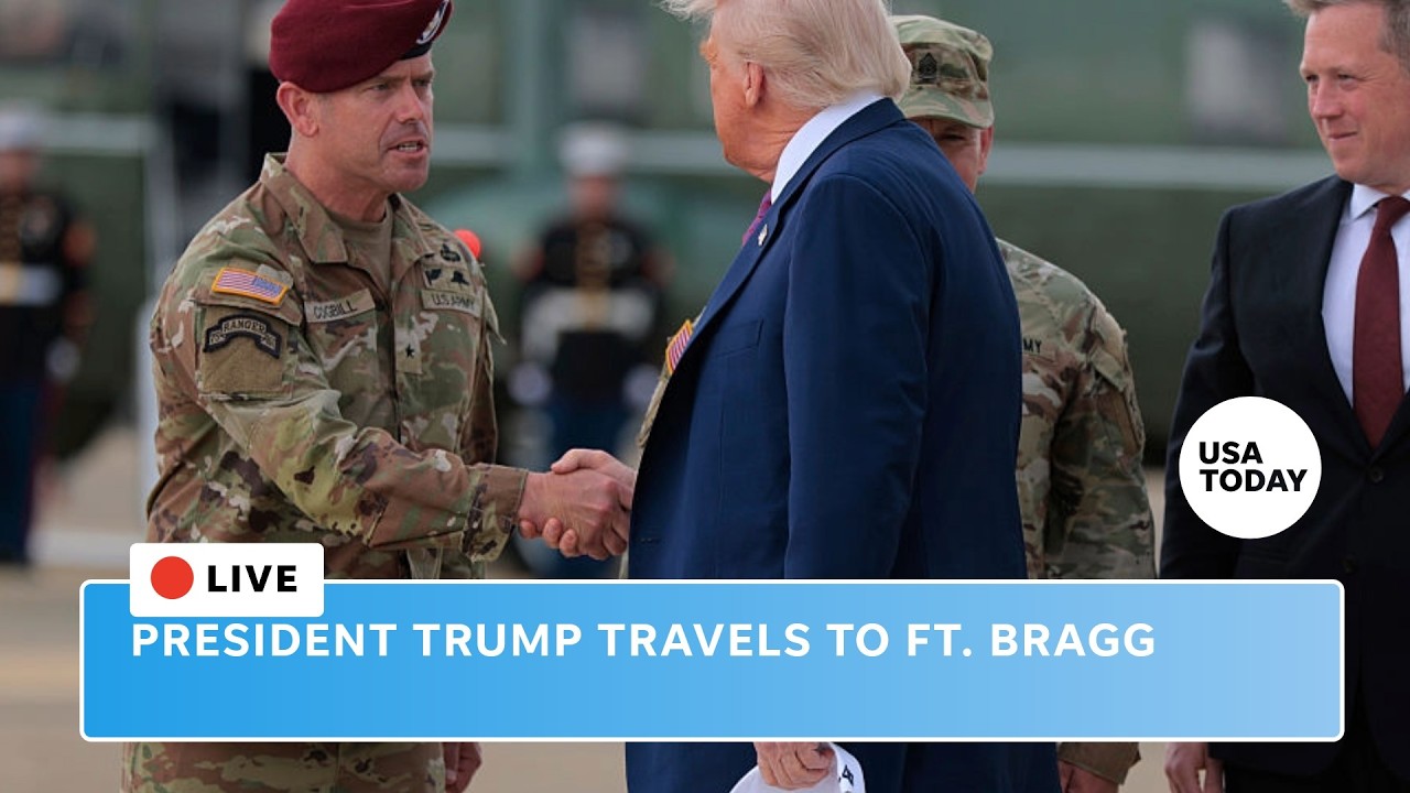 President Trump meets with troops at Ft. Bragg