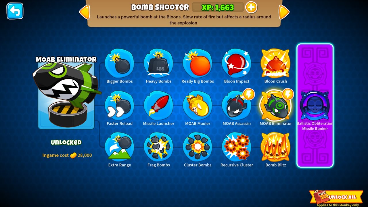 Bloons TD6, Boomerang paragon and Bomb upgrades