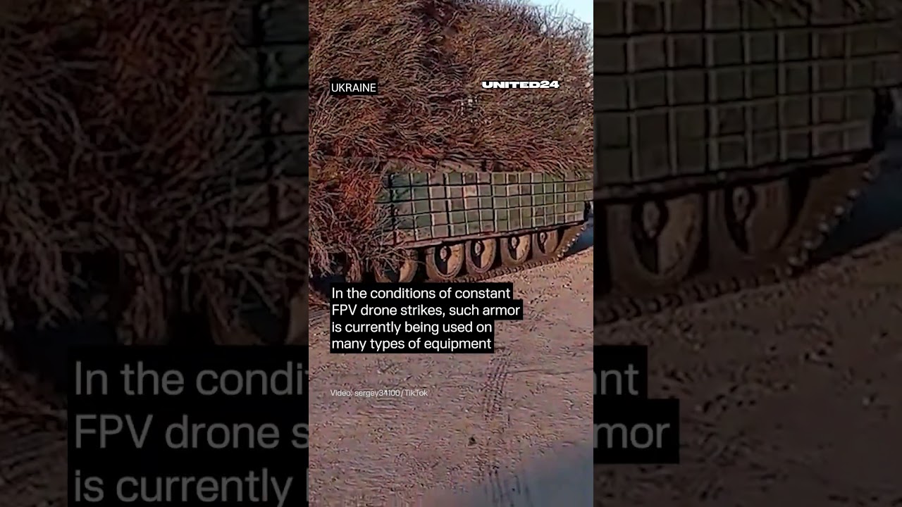 Such Armor Is Quite Popular Now Because of FPV Drones #warinukraine