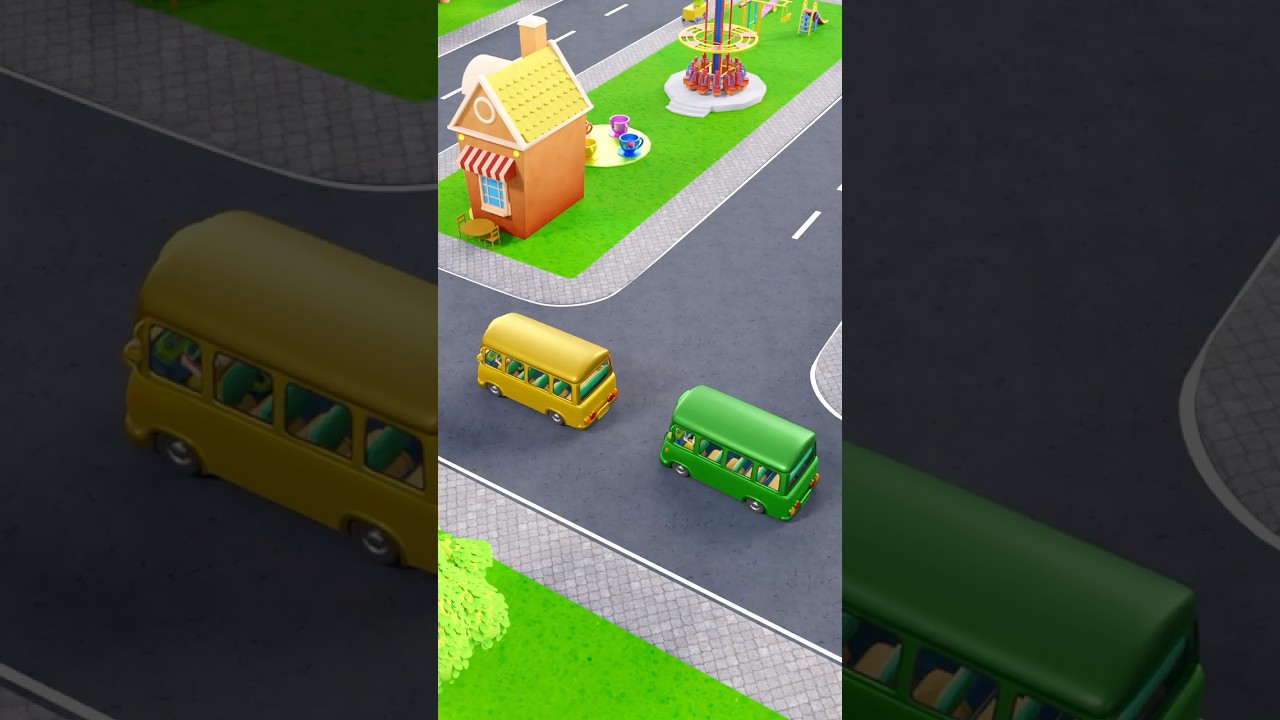 Ten Little Buses | Nursery Rhymes & Kids Songs | KidZone Kingdom 