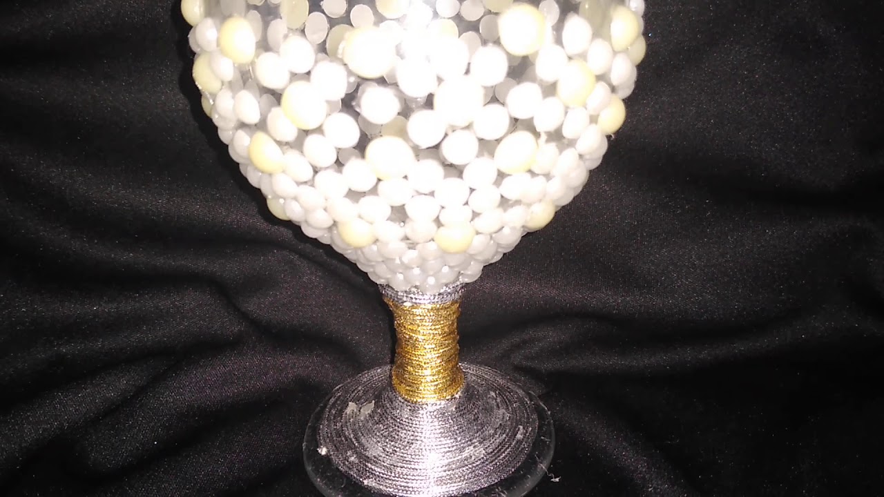 #Decora&ccedil;&atilde;o de  Ta&ccedil;a  com p&eacute;rola .