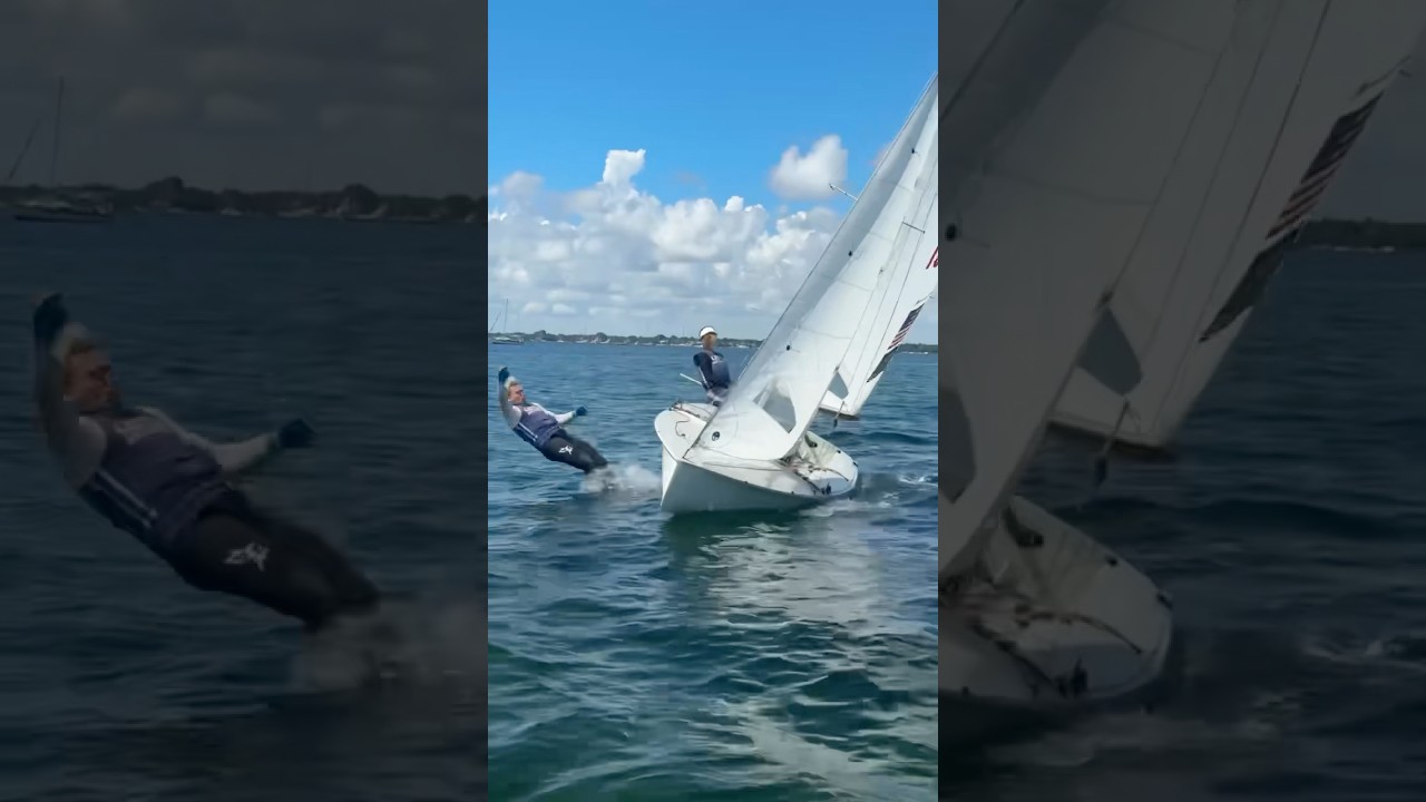 Tacking FAIL 470 sailing