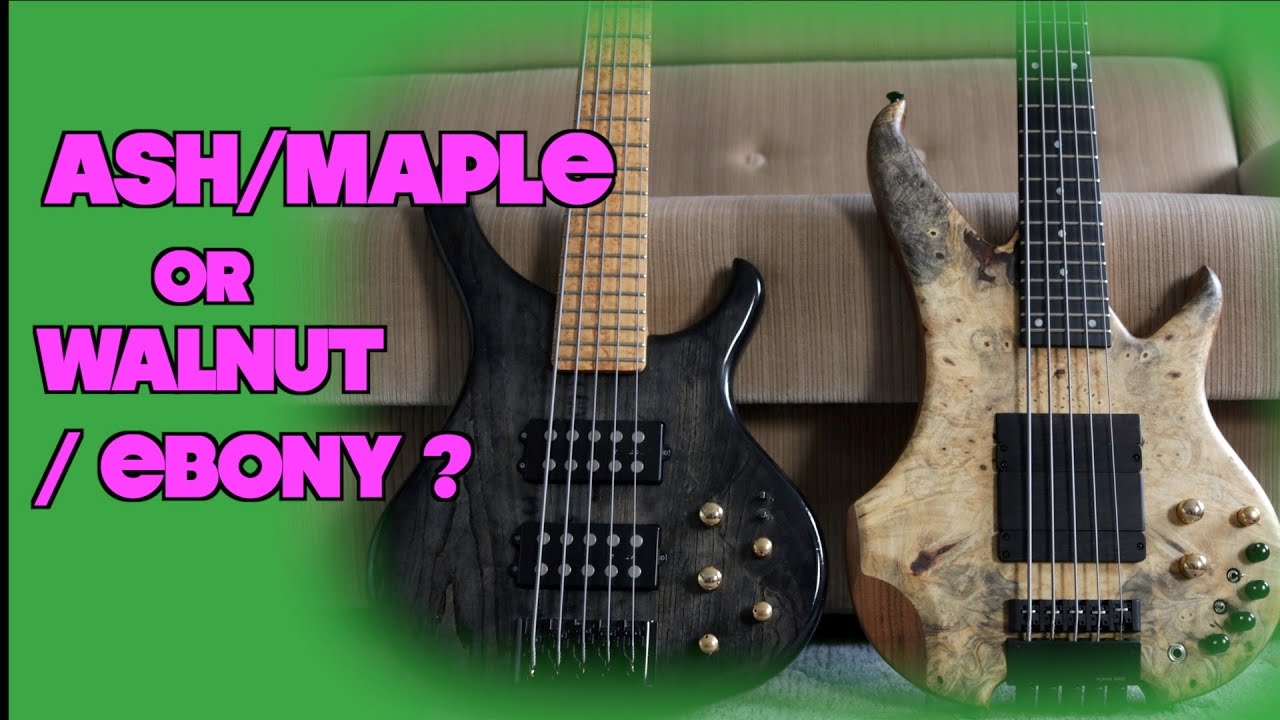 Bass Tonewood Comparison:  Ash/Maple vs Walnut/Ebony - Human Base Bass