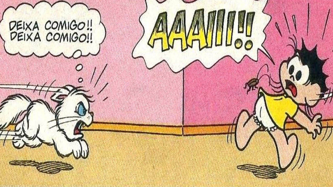 Magali e Mingau em Sai pra lá , barata | Histórias em Quadrinhos Magali e Mingau |Narra quadrinhos
