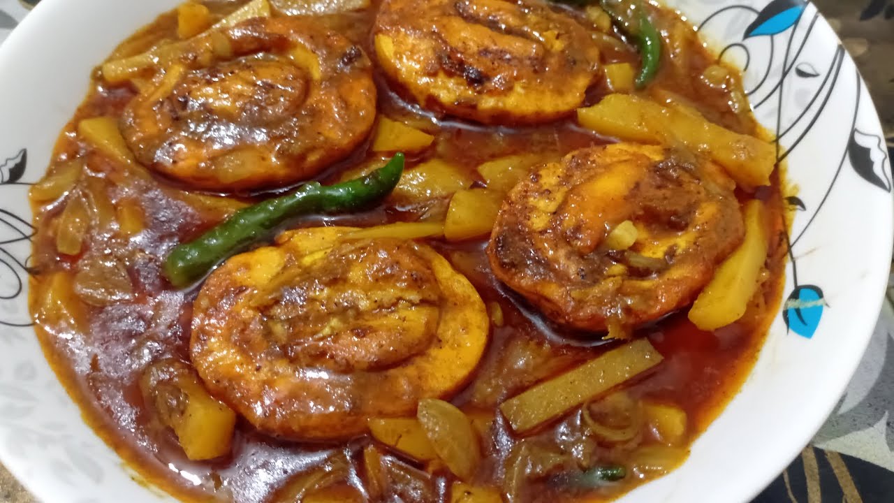 ডিম আলুর ঝোল / Bangladeshi  curry  with  Potato  / Dimer  Jhol  Village  Food