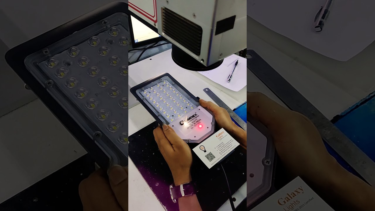 Led street light laser printing | Led lights branding