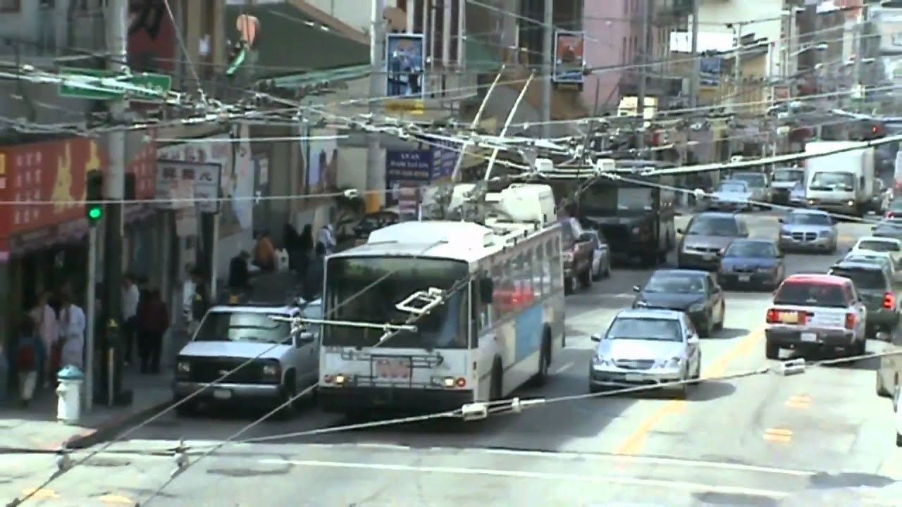 San Francisco MUNI Trackless Trolley Lines 1,30,33,45,and 49