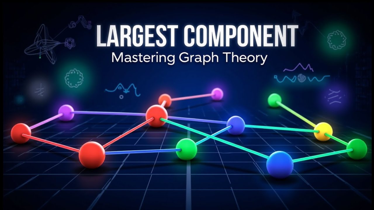 Find the Largest Connected Component in a Graph using Python (DFS Algorithm)