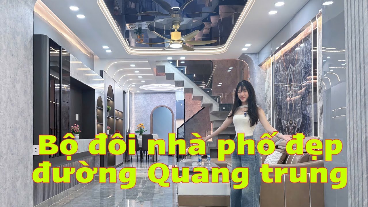 Nhà đẹp gò vấp Bộ đôi nhà phố đẹp đường Quang Trung ngay Emart ngang 8x16m 3lầu 8 tỷ hơn 