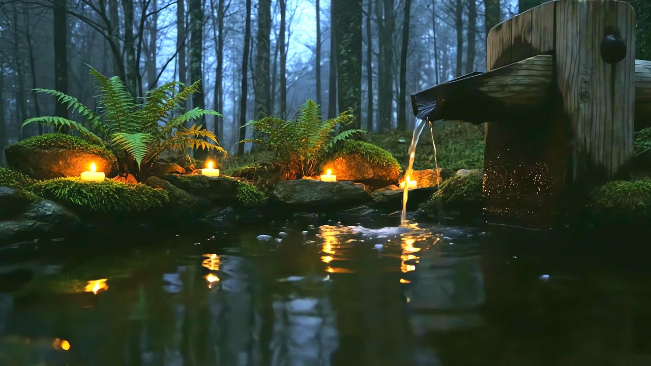 Calming Water Sounds + Piano Music 🌿 Natural Ambience for Anxiety Reduction