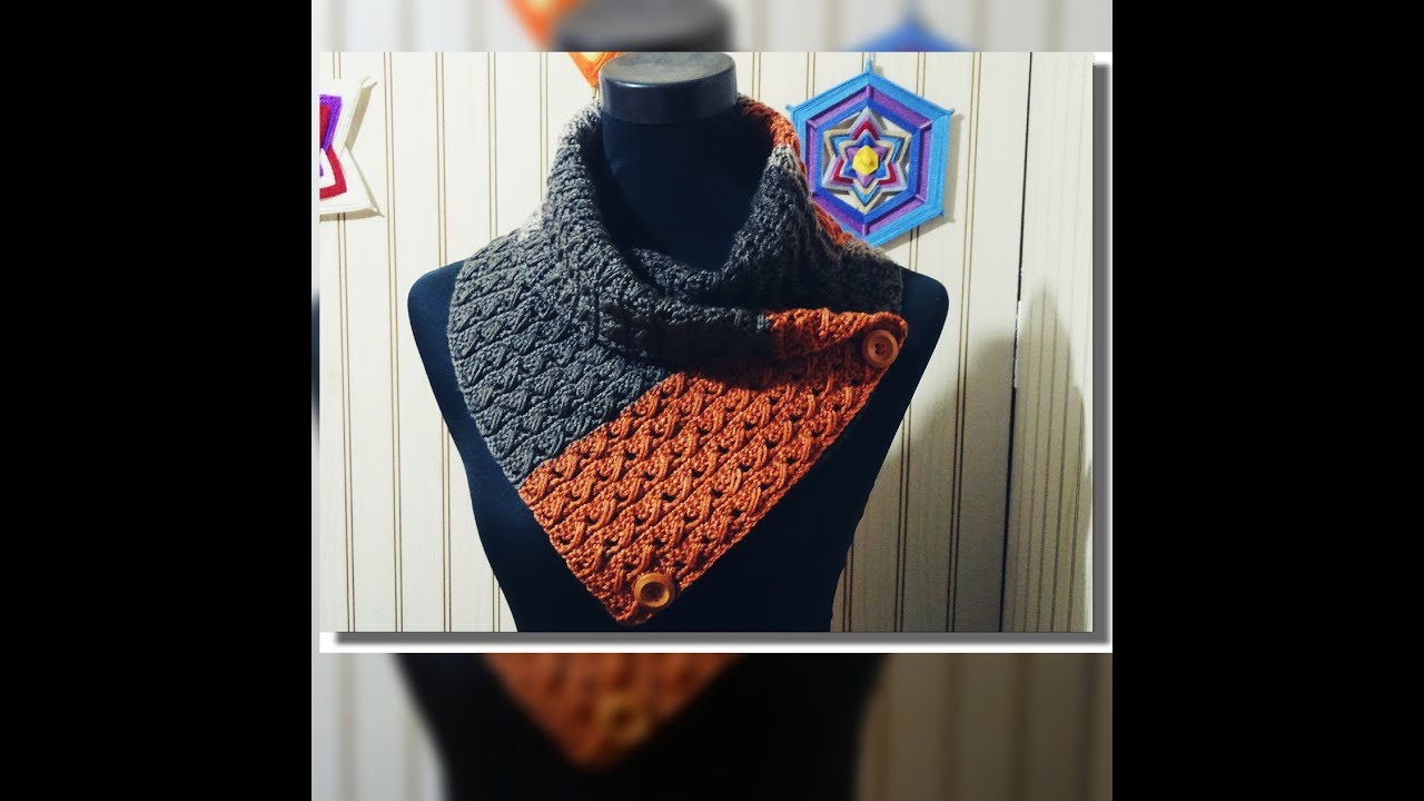 CUELLO COLORES DE LA TIERRA A CROCHET