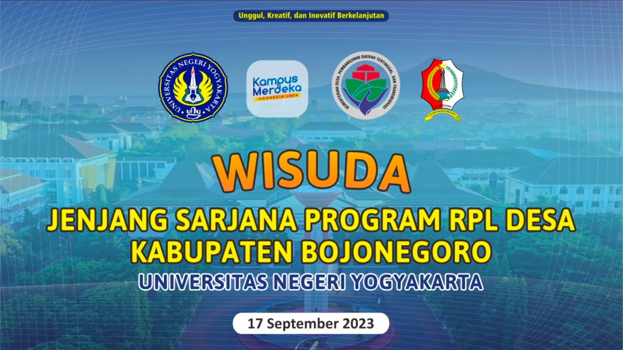 WISUDA JENJANG SARJANA PROGRAM RPL DESA KABUPATEN BOJONEGORO - UNIVERSITAS NEGERI YOGYAKARTA