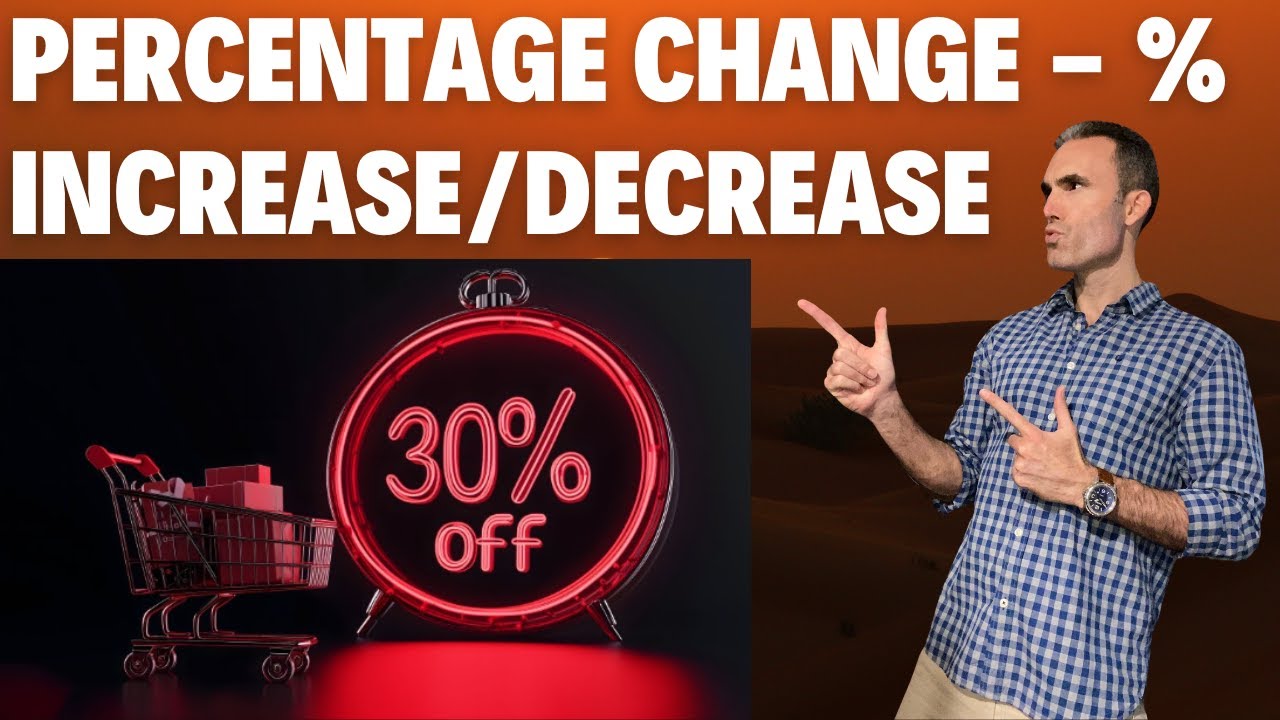 Percentage change | Percent Increase & Percent Decrease | Onetreemath