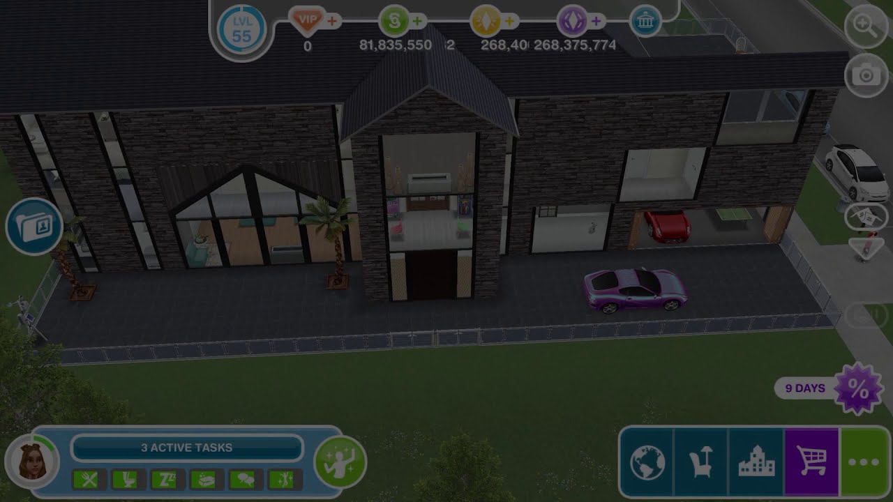 Sims freeplay huge house 🏡 (8 bedroom & 8 bath room big house tour)