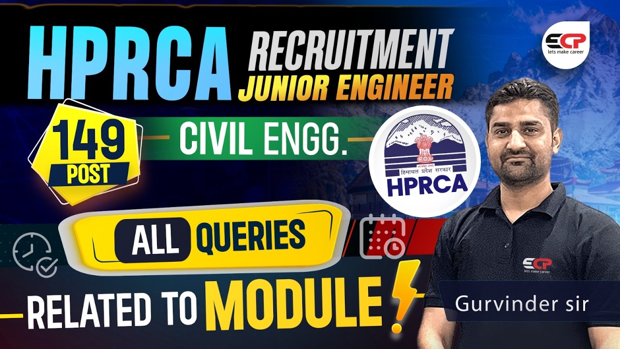 All Common Queries related to HPRCA JE Civil module 2026 | Live classes from 11 April