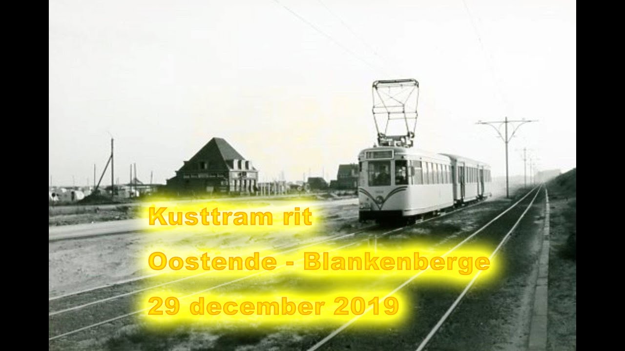 Tramrit Oostende-Blankenberge op 29-12-2019 | 4K