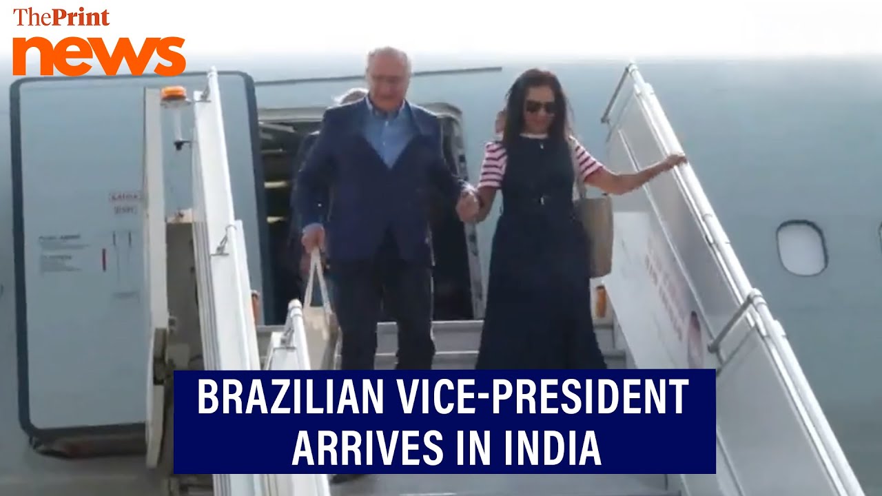 Vice-President of Brazil Geraldo Alckmin arrives in India with his wife
