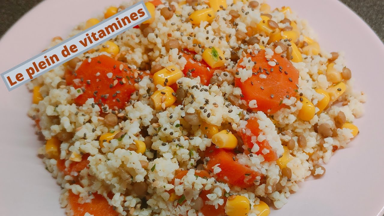 Millet aux lentilles et aux graines, recette saine et équilibrée. Facile