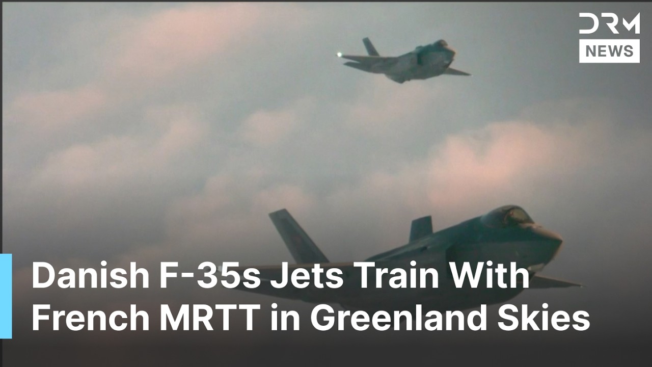 UNSEEN VIDEO: Danish F-35 Jets Train With French Tanker Over Greenland Amid Arctic Tensions | AC1B