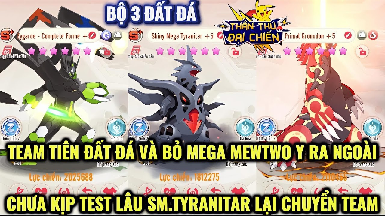 Thần Thú Đại Chiến - Nâng Shiny Mega Tyranitar | Mình đi Team Tiên Đất Đá và không xài Mega Mewtwo Y