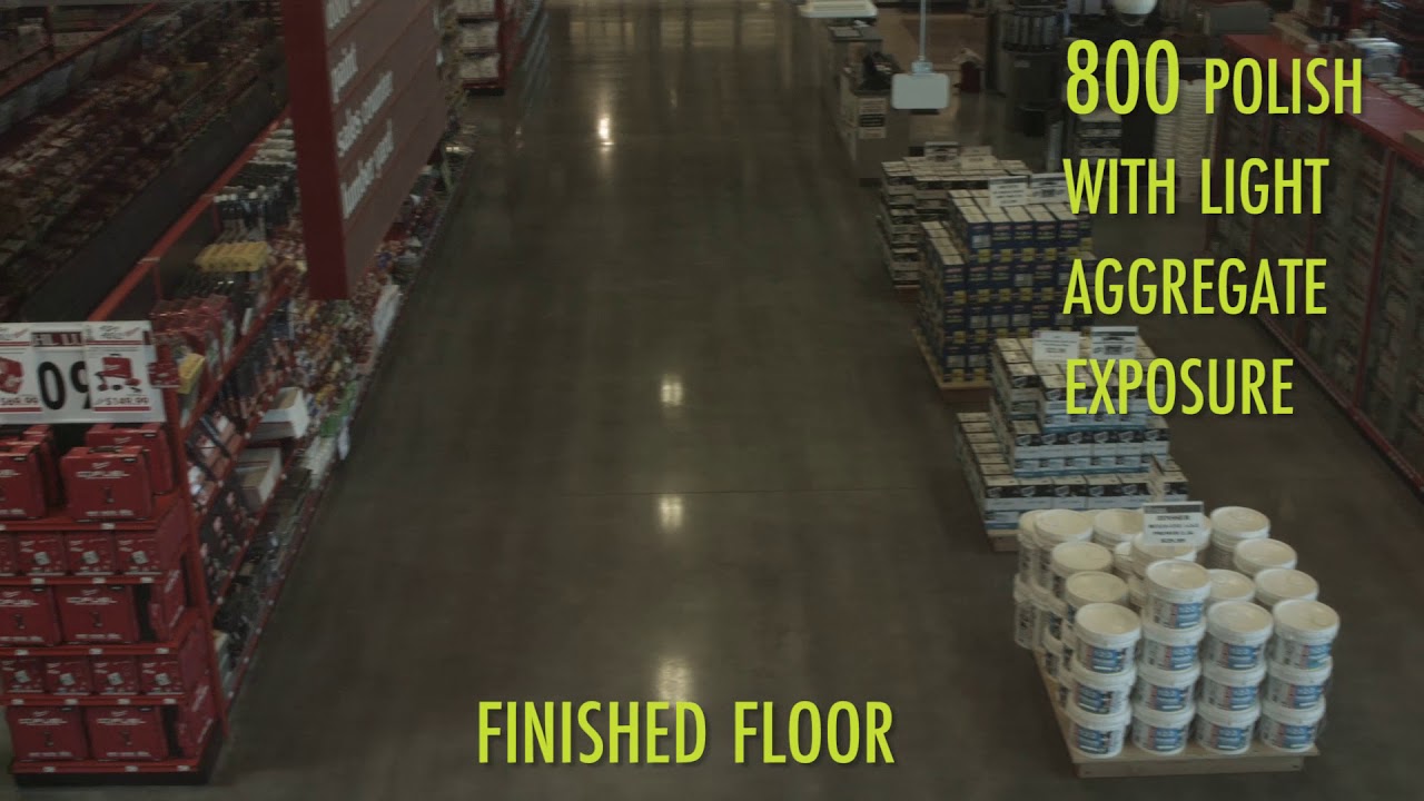 Polished Concrete: 60,000 ft Ganahl Lumber in Torrance, California