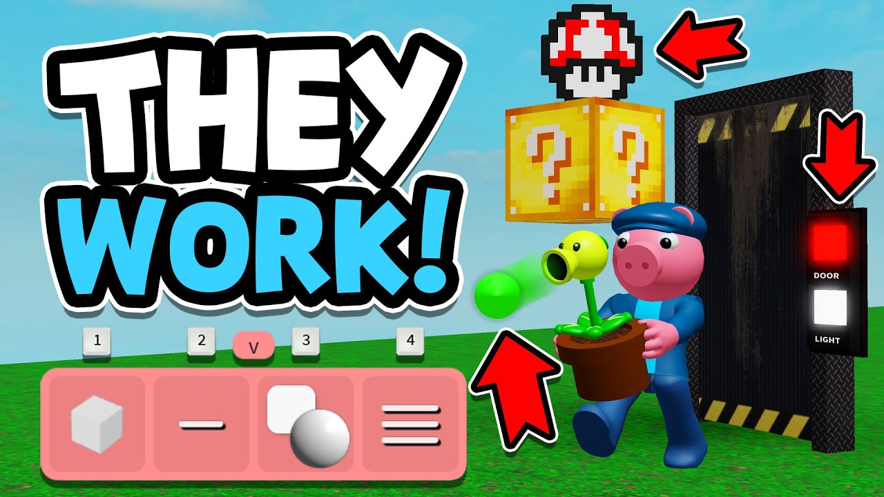 Мне удалось заставить работать 3 простые постройки в режиме Piggy Build Mode.