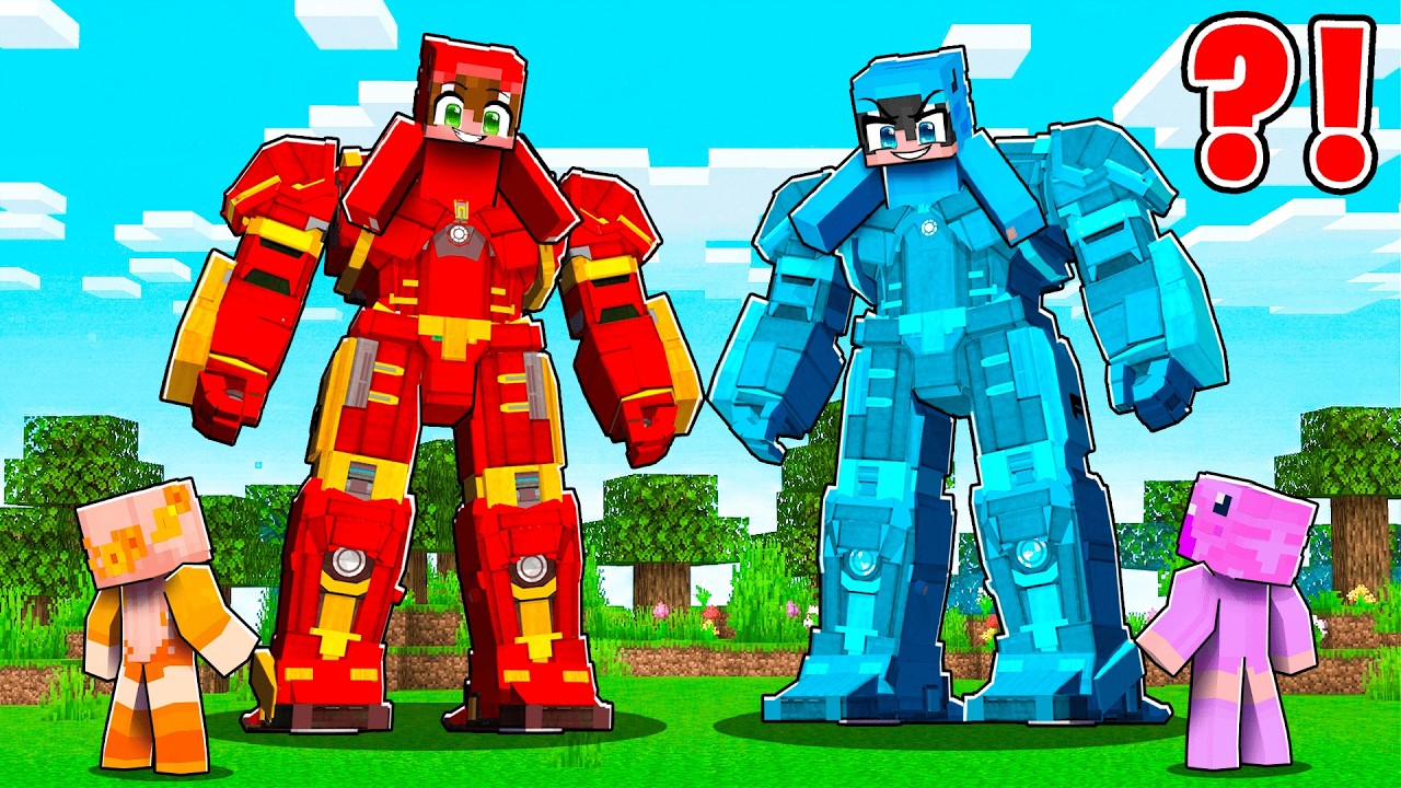 Мы Стали ГИГАНТСКОЙ БРОНЕЙ IRON MAN в Майнкрафт!
