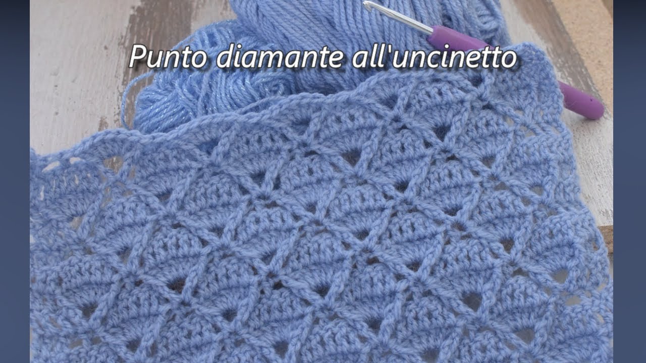 Punto diamante a uncinetto