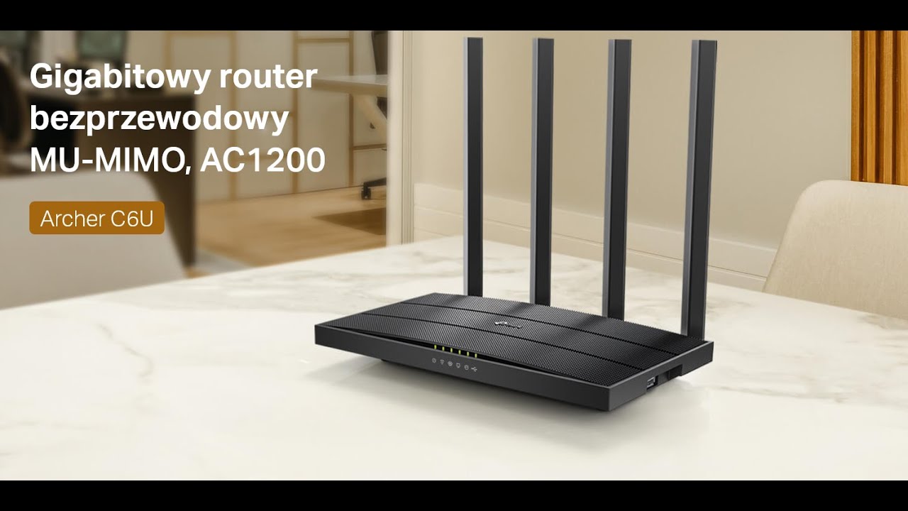 TP-LINK ARCHER C6U - AC1200 - Gigabitowy i tani router do światłowodu UNPACK testy interfejs&oacute;w WLAN