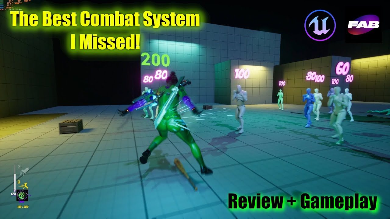 My New Favorite Combat System For Unreal Engine 4.27,  5.0 - 5.5 - Review Plus Gameplay! Links.