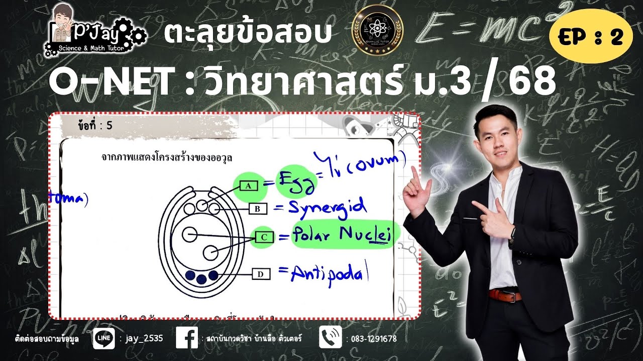 เฉลยข้อสอบ O-NET วิทย์ ม.3 ปี 2568 EP : 2 #onet68 #คณิต #วิทยาศาสตร์