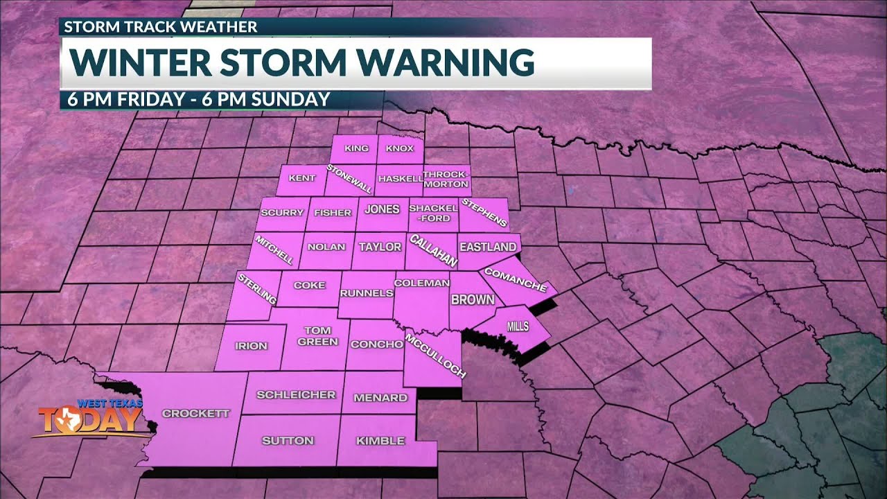 West Texas Winter Weather Update - Friday, Jan 23