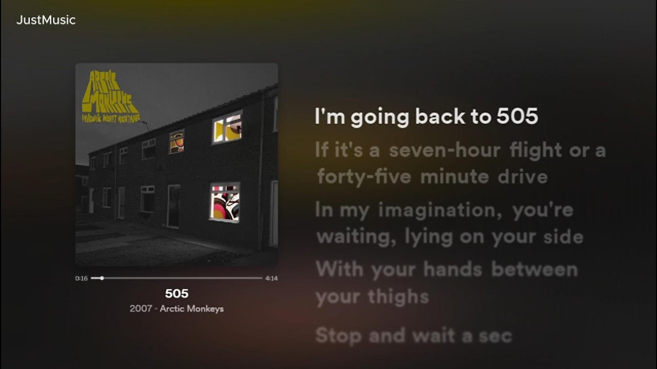 505 - Artics Monkeys (Lyrics Video)